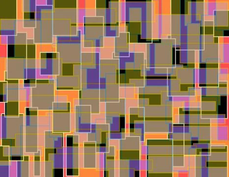 Random Colorful Block Pattern 3 Illustrazione stock