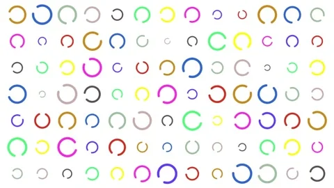 Random Colorful Circle Rotating 4K Stock Footage 277242165
