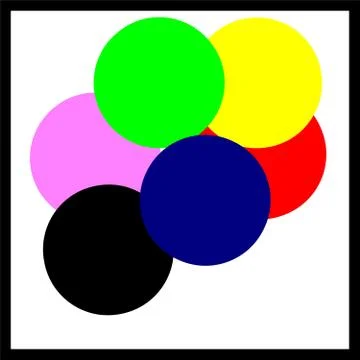 Random coloured circles pattern Illustrazione stock