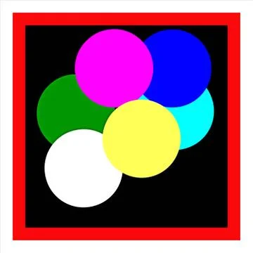 Random coloured circles pattern Stock Illustration