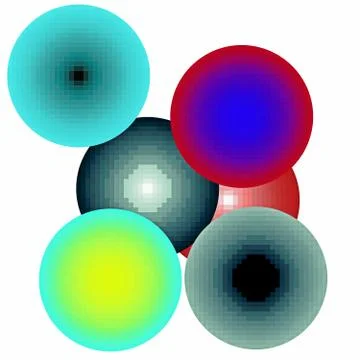 Random coloured circles pattern Illustrazione stock