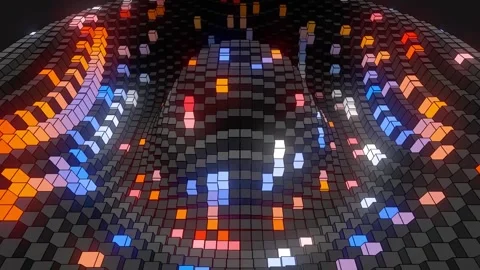 Random colourful blocks forming abstract form Stock Footage 342909706
