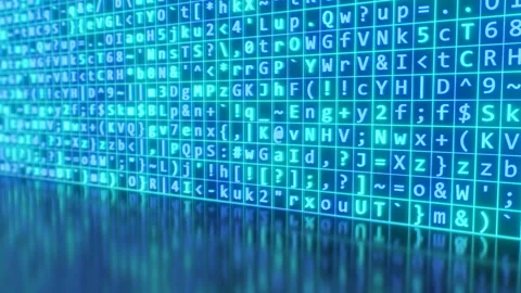 Random Computer Hacking Text Virus Code Cyberspace Security Concept Stock Footage 242505742