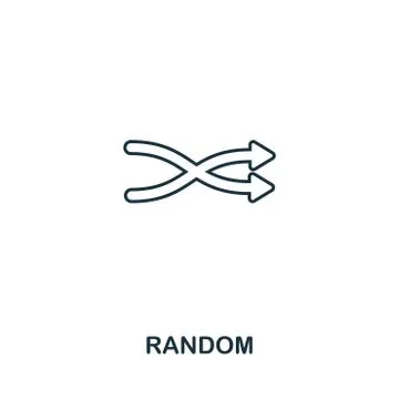 Random creative icon. Simple element illustration. Random concept symbol design Stock Illustration