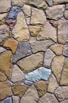 Random cut stones wall  pattern Stock Photos