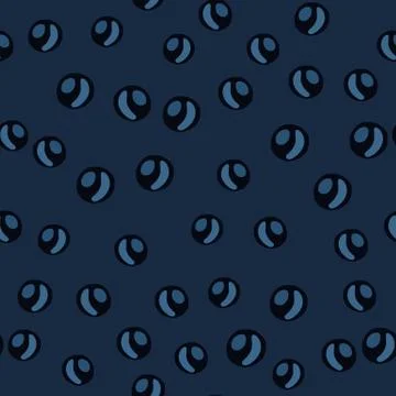 Random dark seamless pattern with pearls silhouettes. Abstract geometric circ 스톡 일러스트