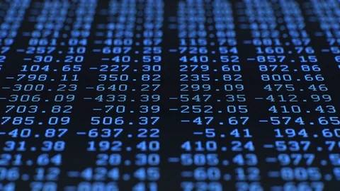 Random Data Digits, Moving LCD Screen Stock Footage 88454178