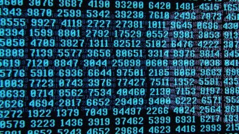 Random Data Digits, Moving Lcd Screen Stock-Footage 122771851