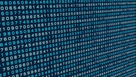 Random data series, electronic data processing, digital code on the screen. Stock Footage 315526436