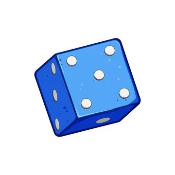 Random dice cartoon vector illustration Stock Illustration