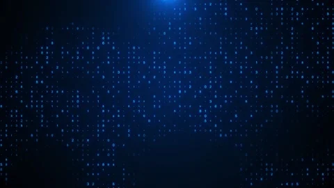 Random digital data matrix of binary code numbers text space. motion background Stock Footage 312437568