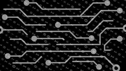Random digital data matrix of binary code numbers text space. motion backgr.. Vídeos de archivo 317429450