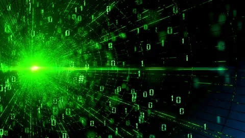 Random digital data matrix of binary numbers background. Stock Footage 334022455