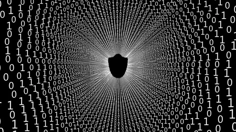 Random digital data matrix of binary numbers background. Stock Footage 334022675