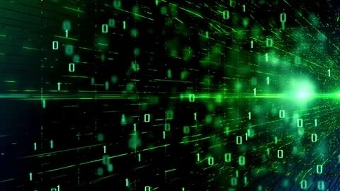 Random digital data matrix of binary numbers background. Stock Footage 334022966
