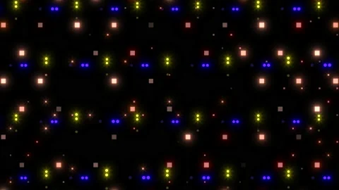 Random digital dots pattern with neon led light Stock Footage 235853430