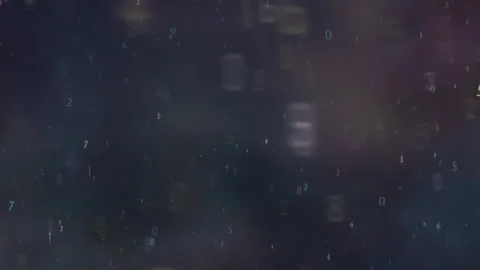 Random Digital Floating Numbers In Cyberspace Stock Footage 320172212