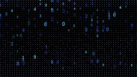 Random Digital Matrix Numbers Led Screen Stock Footage 299625458