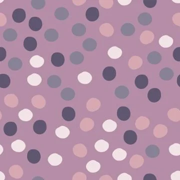 Random dots seamless pattern on pink background. Abstract funny wallpaper. Stock Illustration