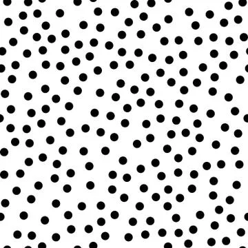 Random dotted seamless pattern. Simple geometric background in black and white 스톡 일러스트
