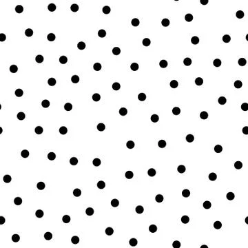 Random dotted seamless pattern. Simple geometric background in black and white Stock Illustration