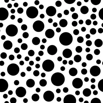 Random dotted seamless pattern. Simple geometric background in black and white Stock Illustration