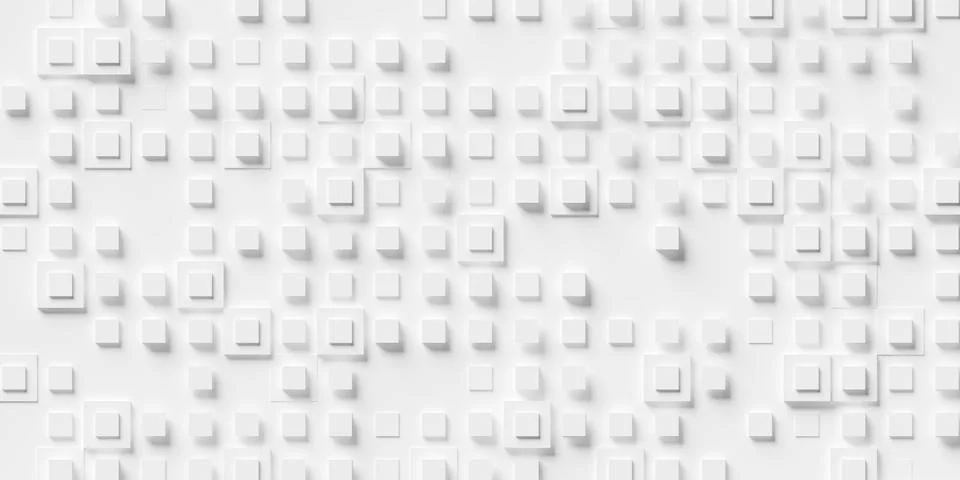 Random double stacked white cube boxes or block background wallpaper banner t イラスト素材
