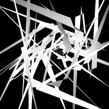 Random edgy, dynamic lines. Geometric monochrome art. 스톡 일러스트