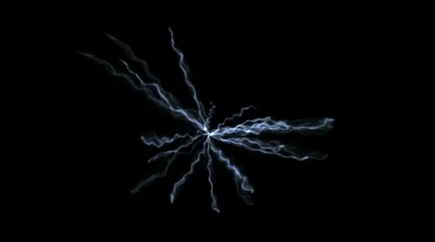 Random electric light bolts in the night sky Stock Footage 8549204