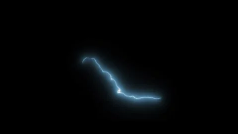 Random electric strike floating effect on black background Stock Footage 322898280