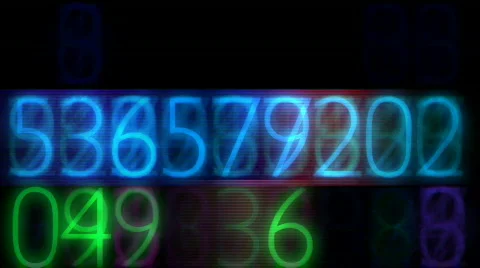 Random electronic numbers flashing in a seamless loop Stock Footage 480229