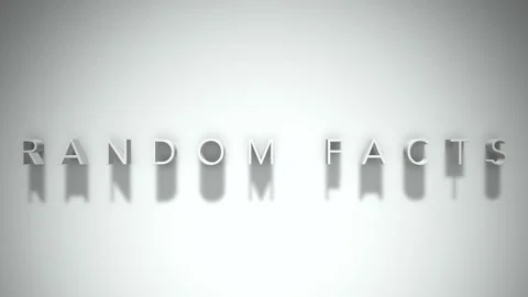 Random facts 3D title animation white text on a white background Stock Footage 299759535