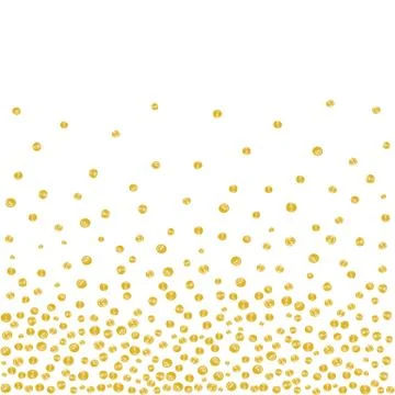 Random Falling Golden Dots Background Stock Illustration