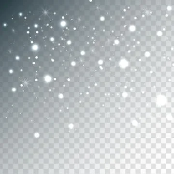 Random falling platinum snowflakes Stock Illustration