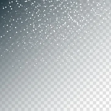 Random falling silver snowflakes Stock Illustration