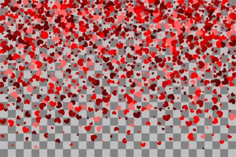 Random falling valentines Day heart Stock Illustration