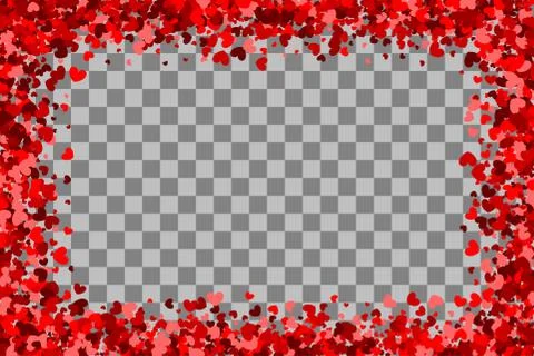 Random falling valentines Day heart Stock Illustration