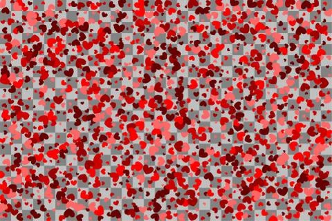 Random falling valentines Day heart Stock Illustration