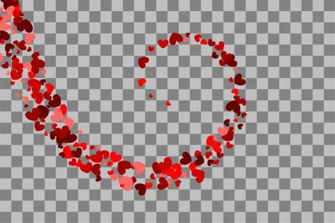 Random falling valentines Day heart Stock Illustration