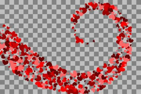 Random falling valentines Day heart Stock Illustration