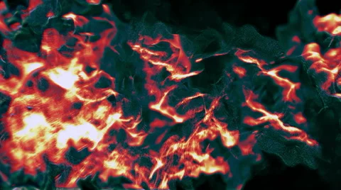 Random fiery flashes, beautiful particle animation, looping Stockbeeldmateriaal 65029101