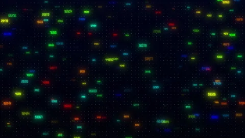 Random financial figures background with grid Stock Footage 339844715