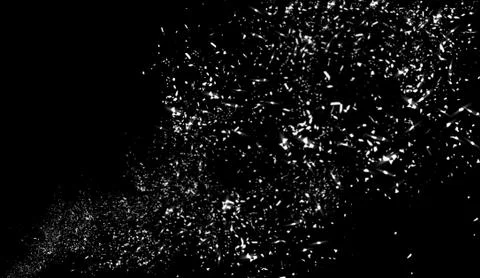 Random fire ember flying fire sparks particles isolated on the black backgrou Stock Illustration