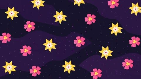 Random Flower background Illustrazione stock