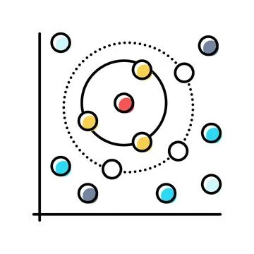 Random forest algorithm color icon vector illustration Stockillustratie