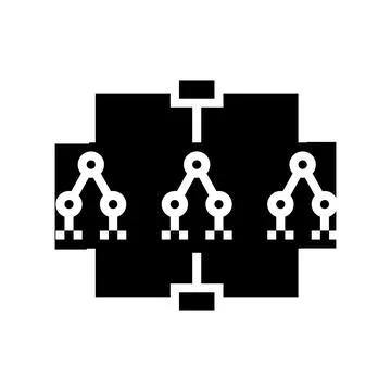 Random forest algorithm glyph icon vector illustration イラスト素材