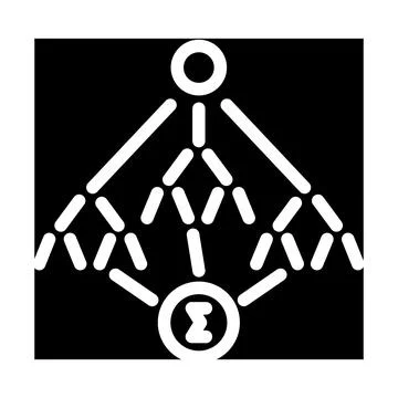 Random forest algorithm glyph icon vector illustration 스톡 일러스트