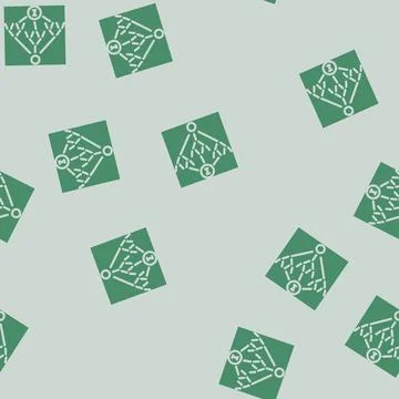 Random forest algorithm glyph vector seamless pattern Stock Illustration