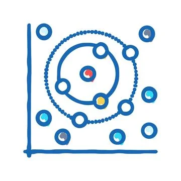 Random forest algorithm icon doodle illustration イラスト素材