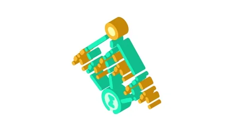 Random forest algorithm isometric icon animation 库存影片 327287626